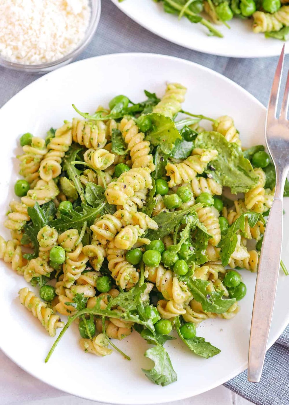 Pea & Arugula Pesto Pasta Salad