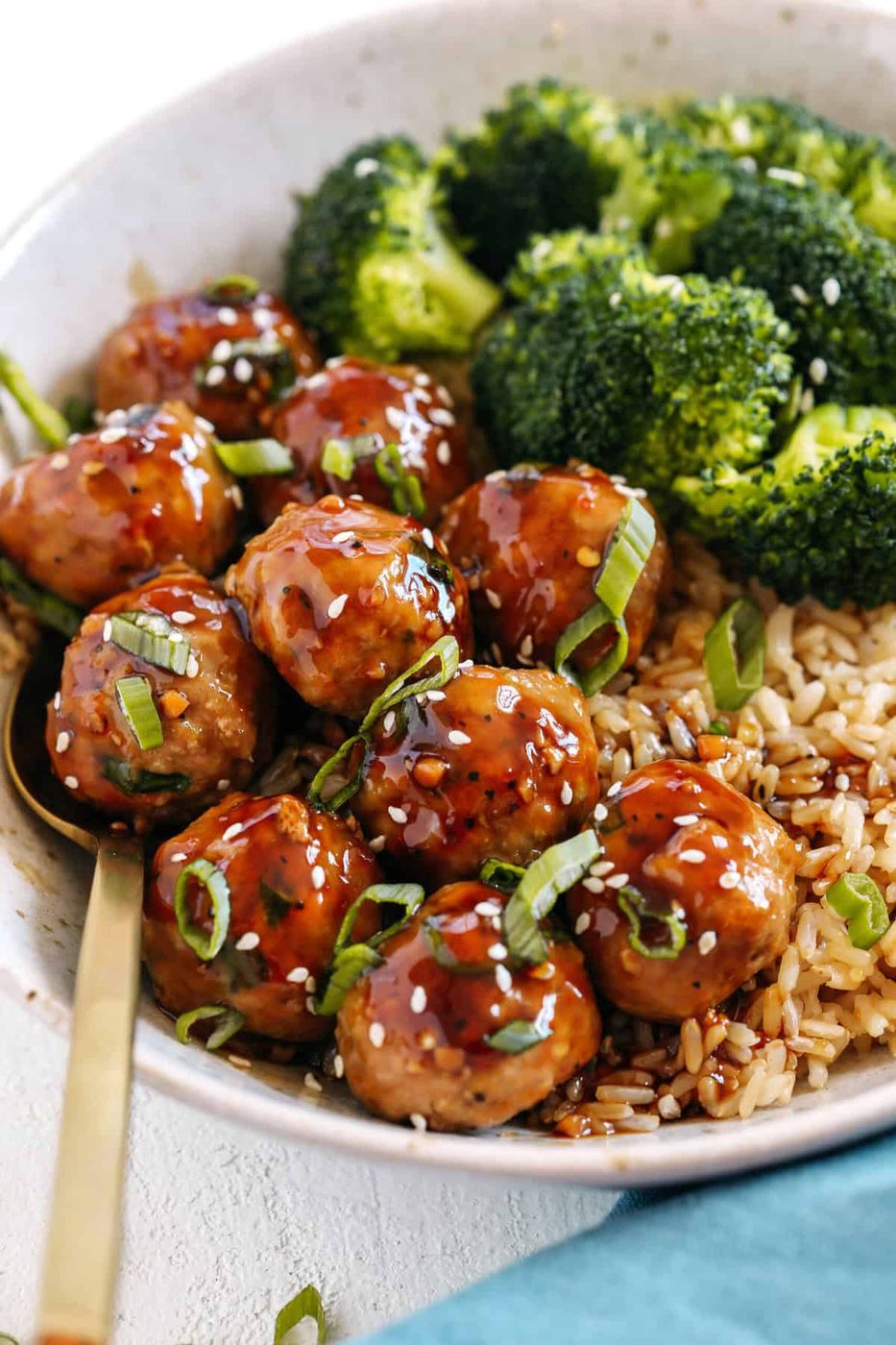 Glazed Asian Turkey Meatballs