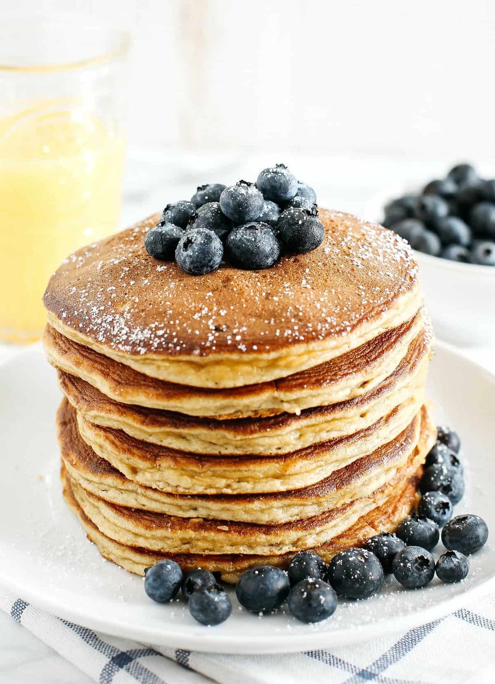 Banana Blueberry Almond Flour Pancakes