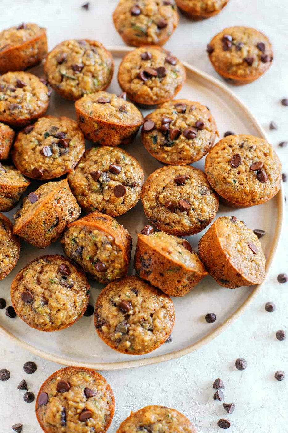 Chocolate Mini Chip Banana Zucchini Muffins