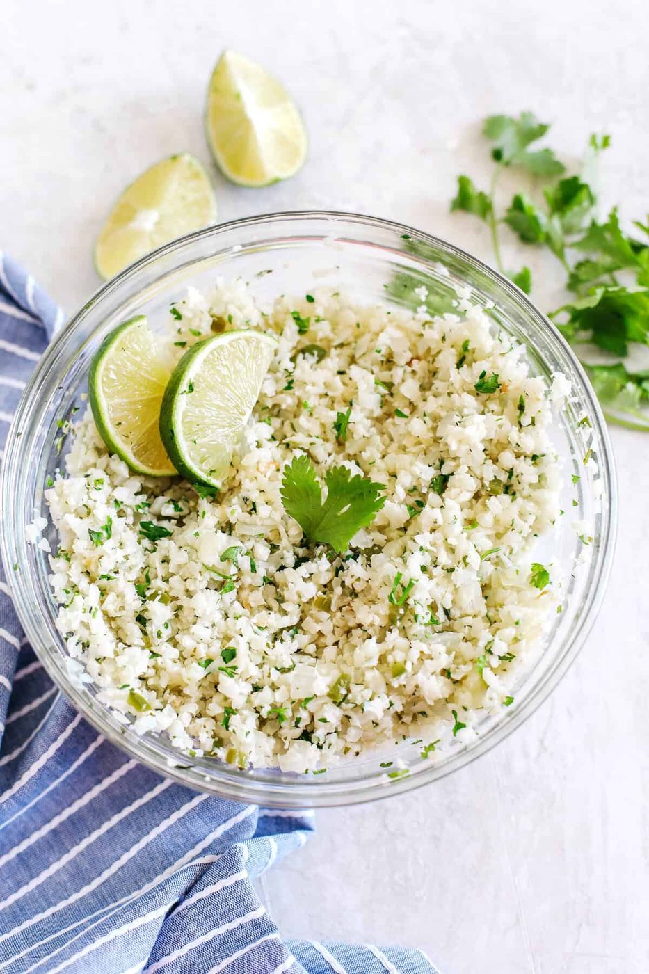 Lime Cilantro Cauliflower Rice