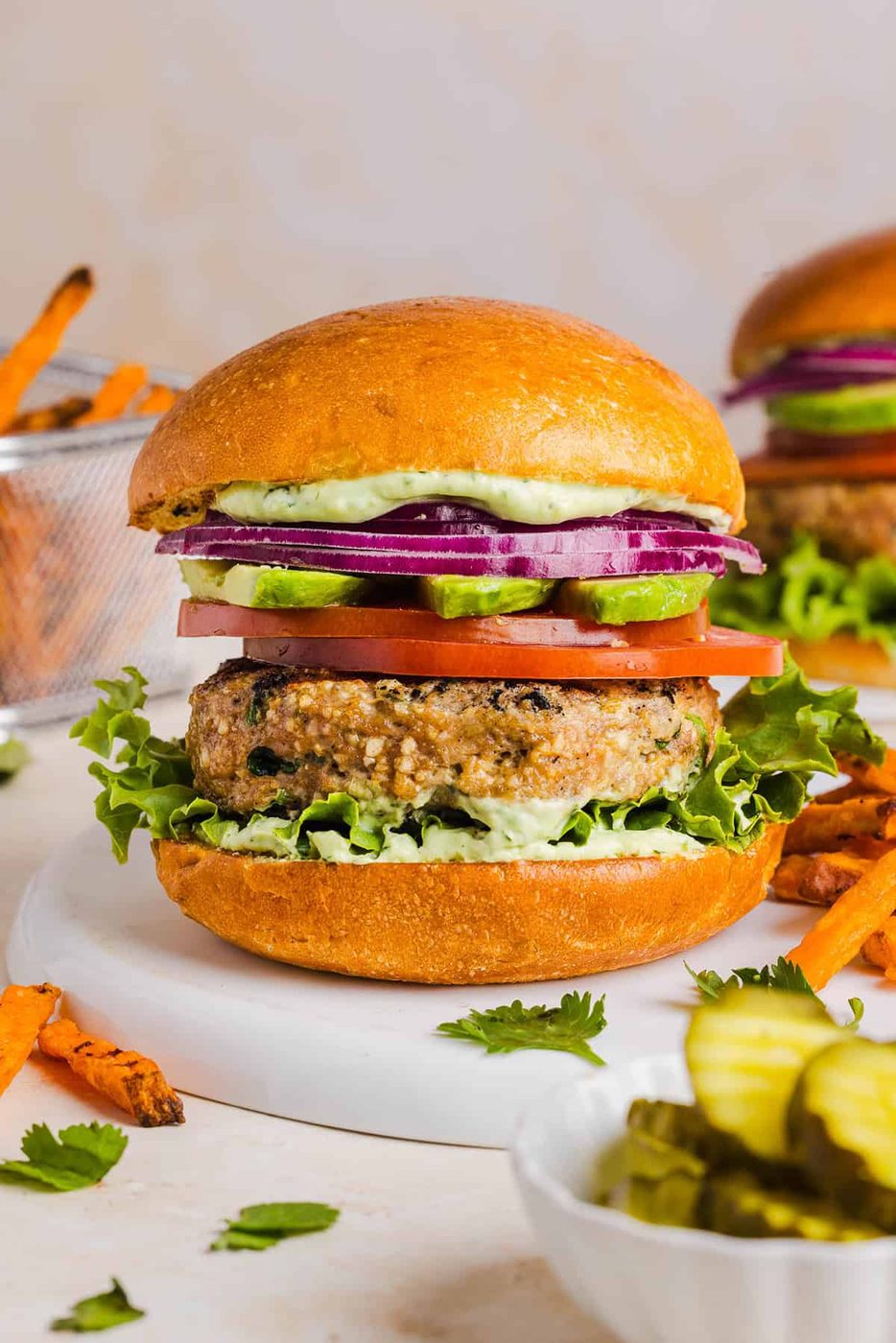 Lime Cilantro Chicken Burgers