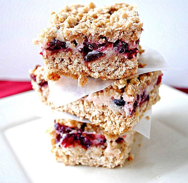 Cranberry-Oatmeal Bars for the table