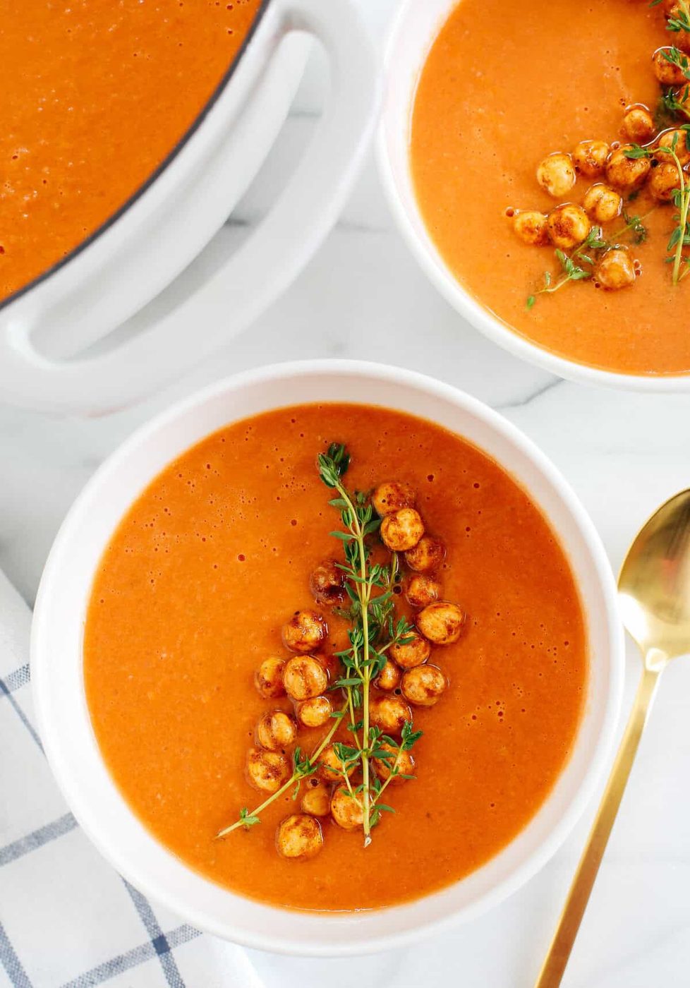 Silky Tomato Hummus Soup