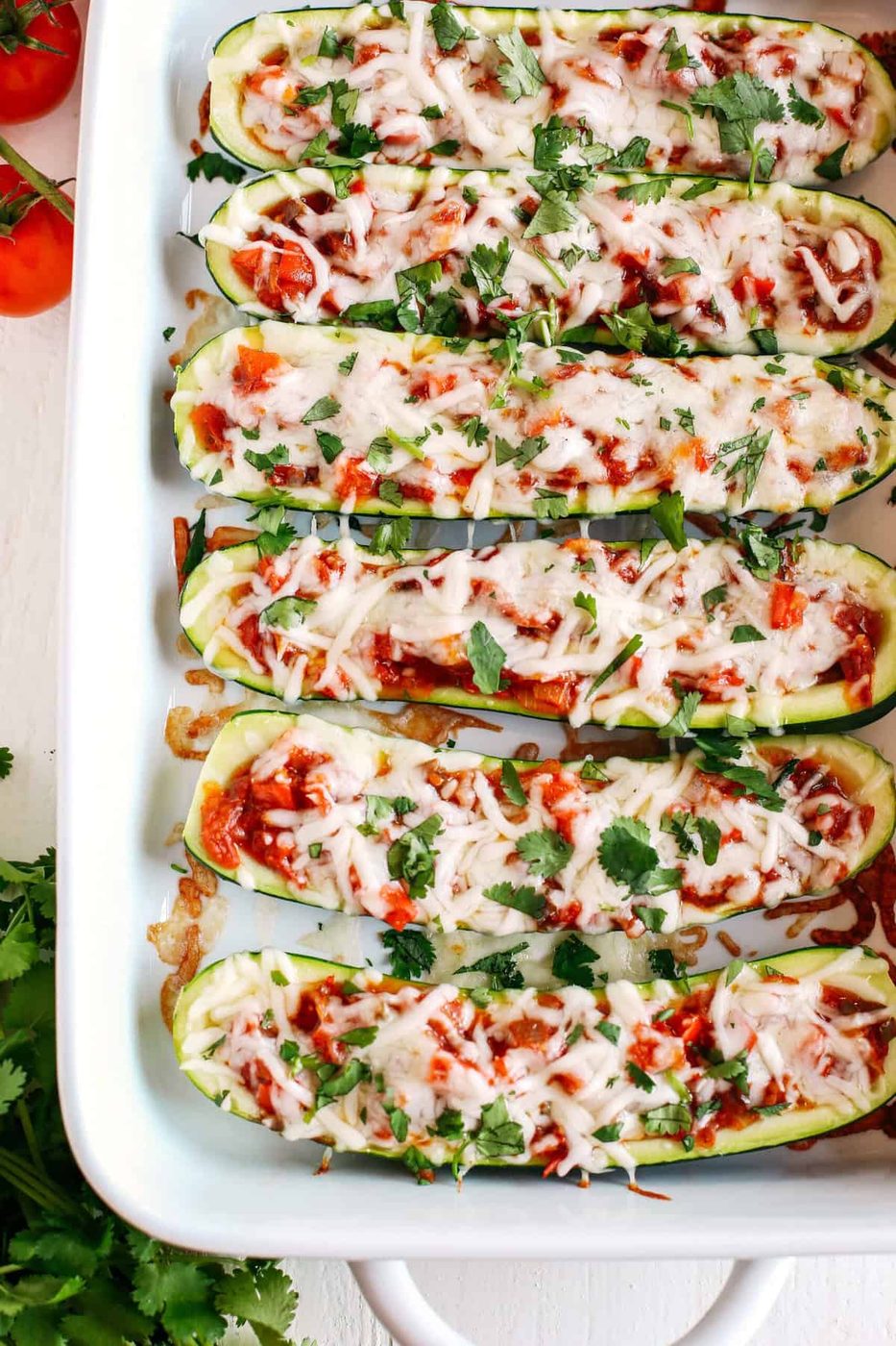 Stuffed Enchilada Zucchini Boats