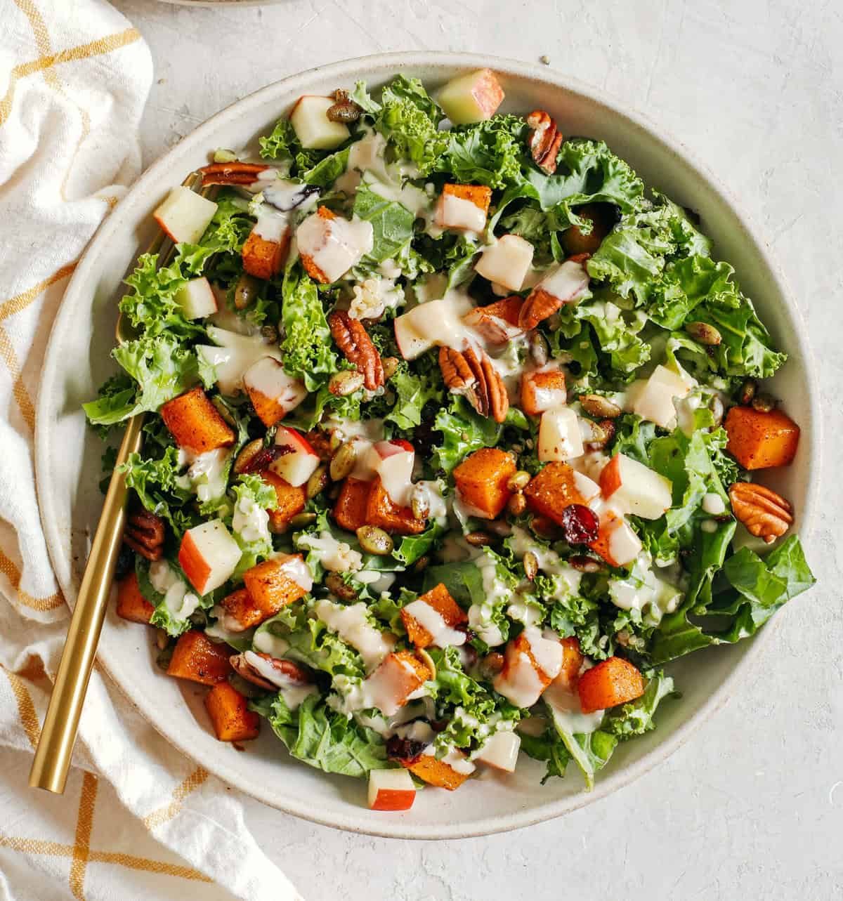 Salad Fall with Maple Tahini Dressing