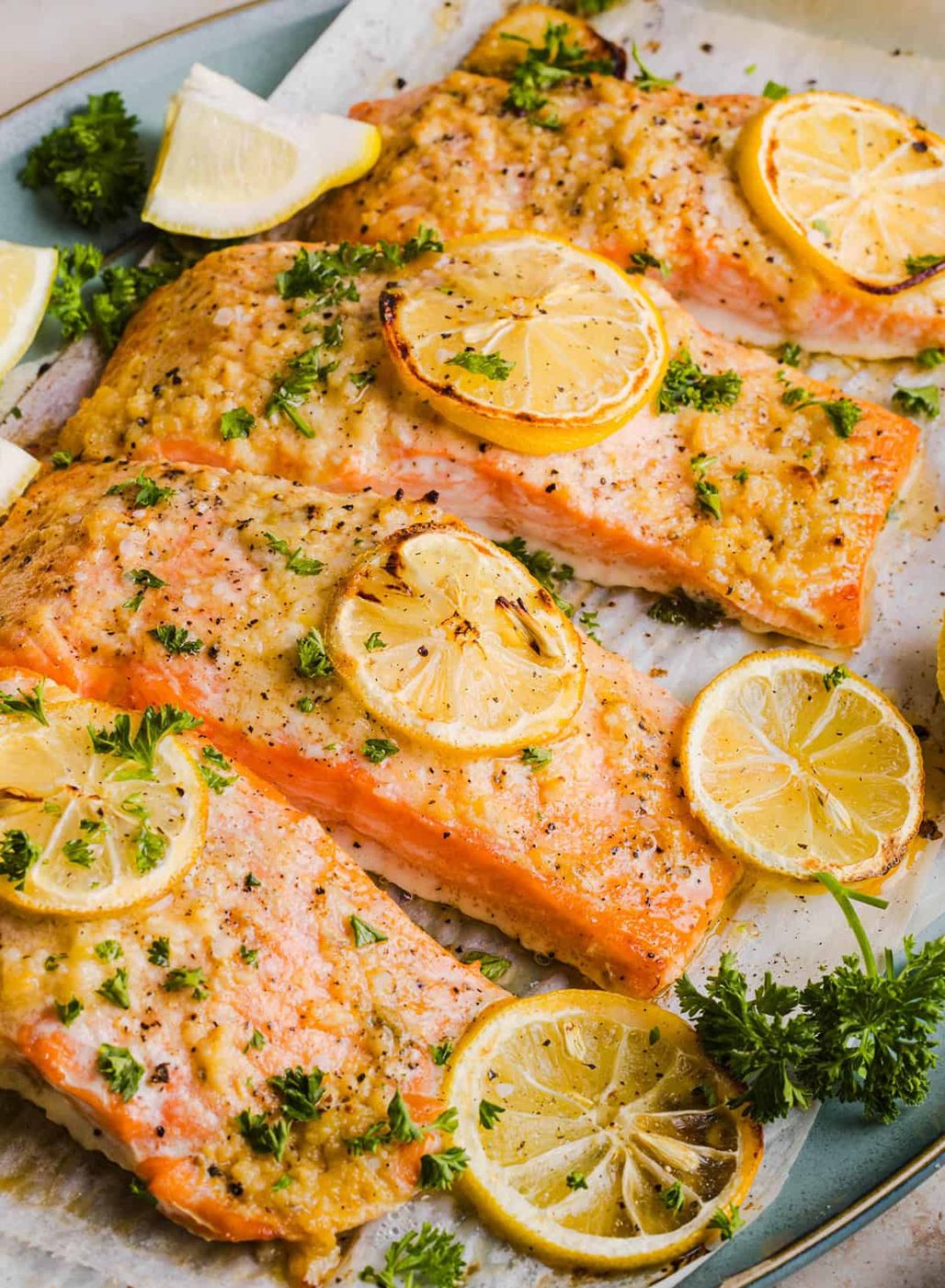 Garlic Butter Oven-baked Salmon