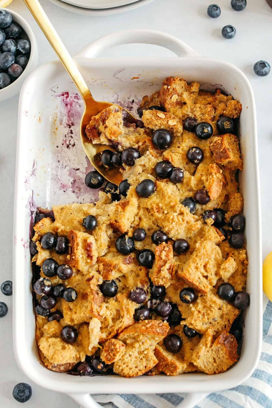 Lemon Blueberry Bread Pudding