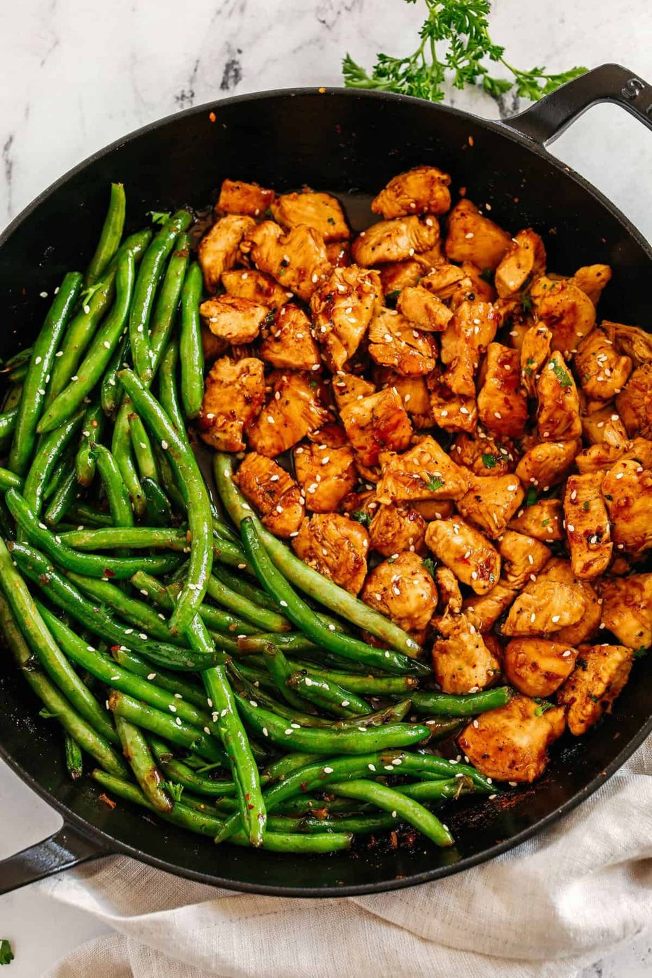 Honey Garlic Chicken & Green Beans