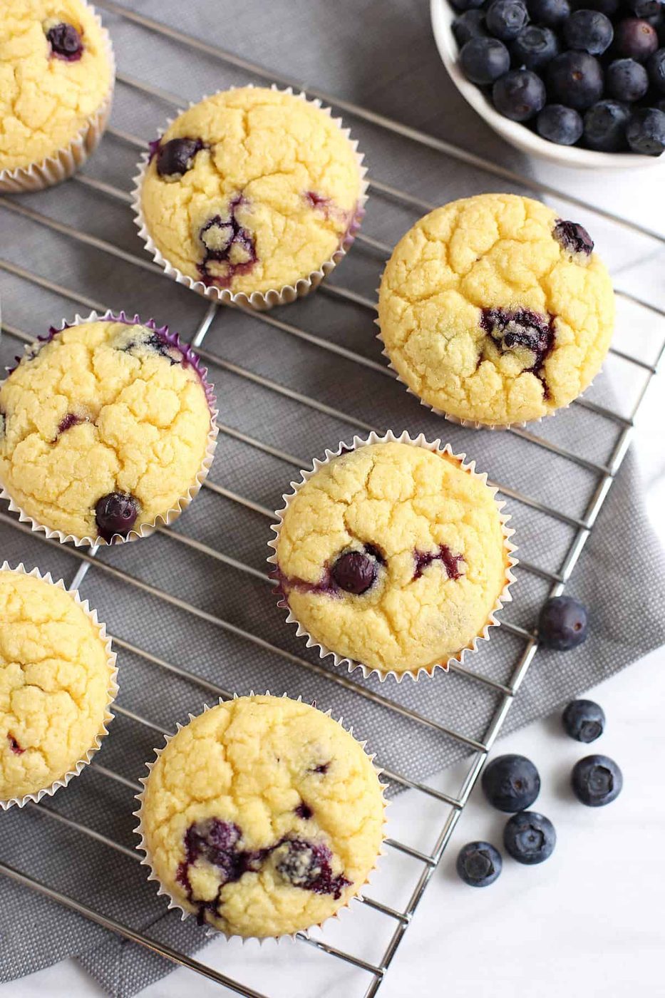 Blueberry Lemon Blender Muffins