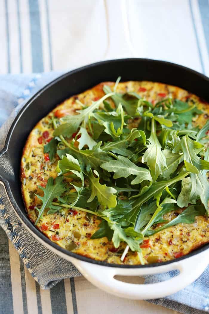 My Favorite Veggie Frittata for the table