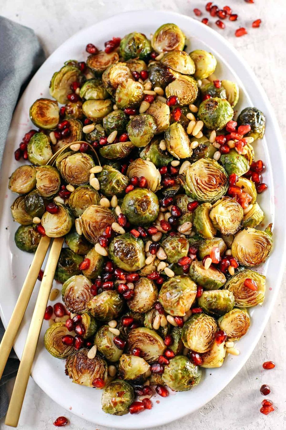 Glazed Pomegranate Brussels Sprouts