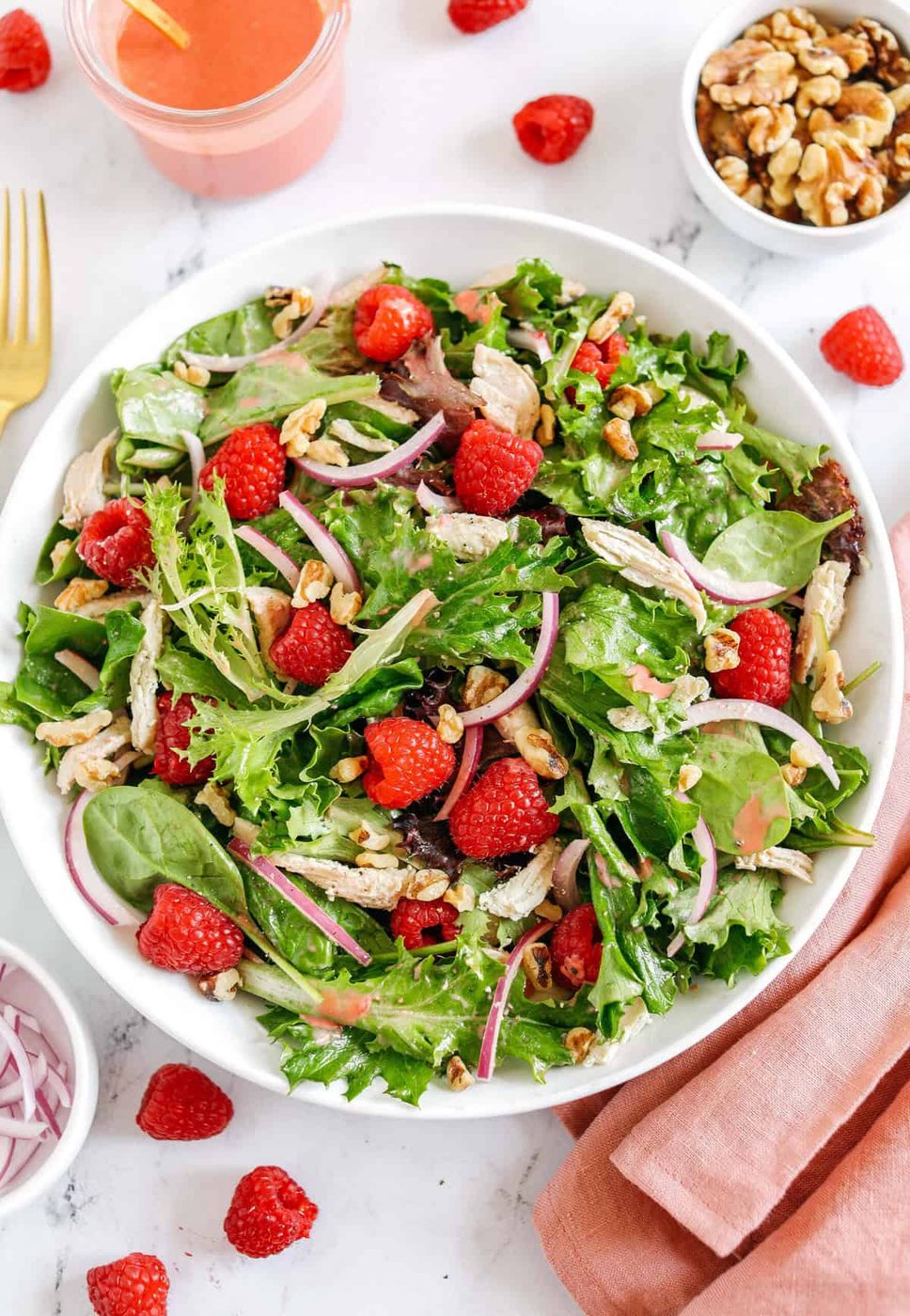 Walnut Raspberry Chicken Salad