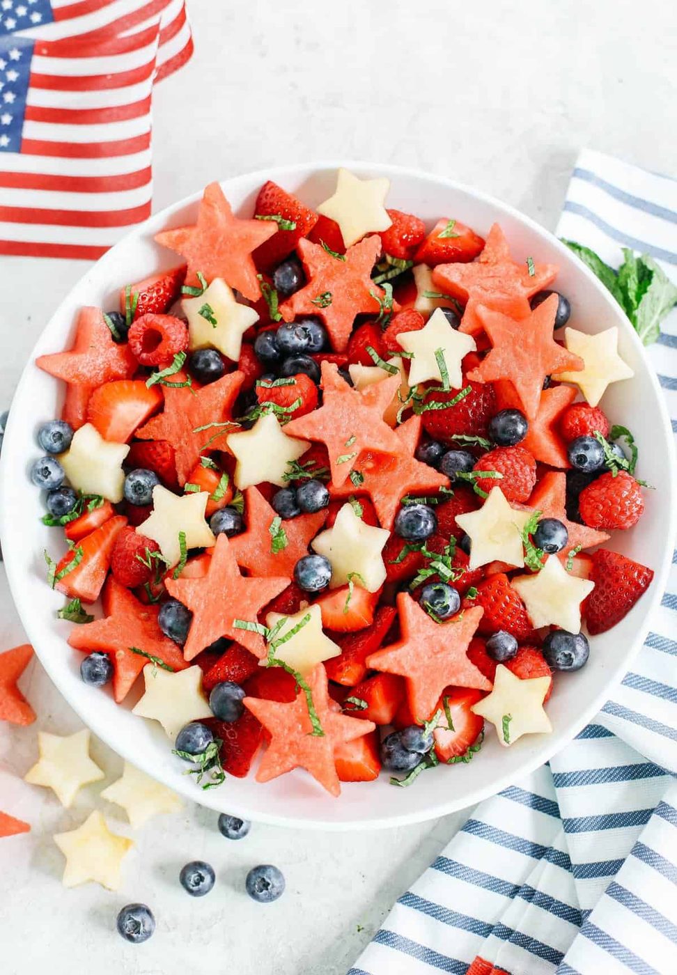 Red, White & Blueberry Fruit Salad