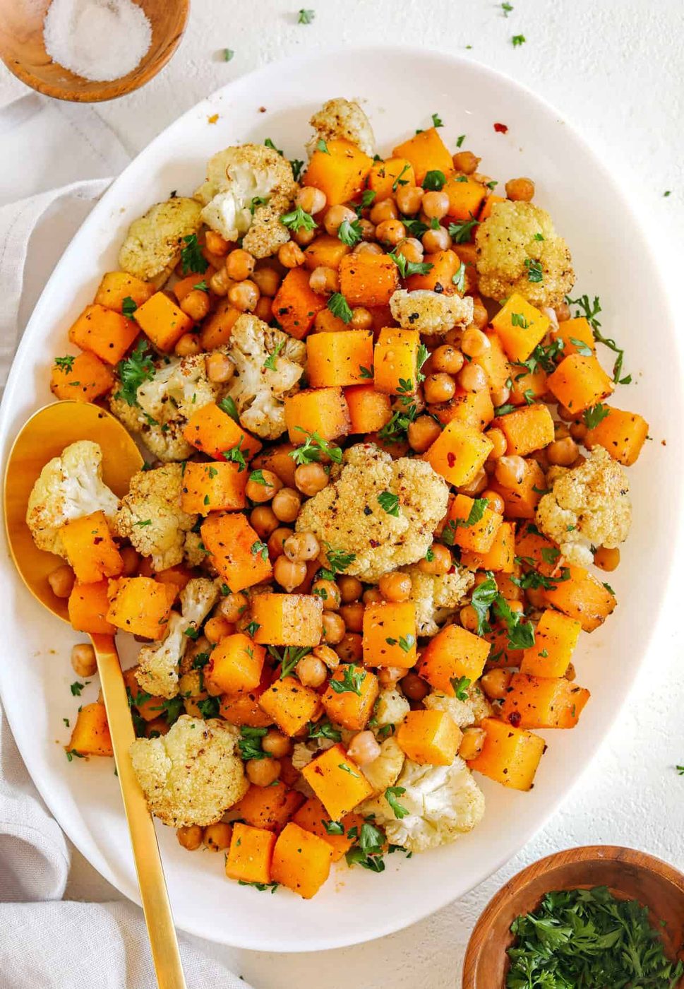 Roasted Squash, Cauliflower & Chickpeas