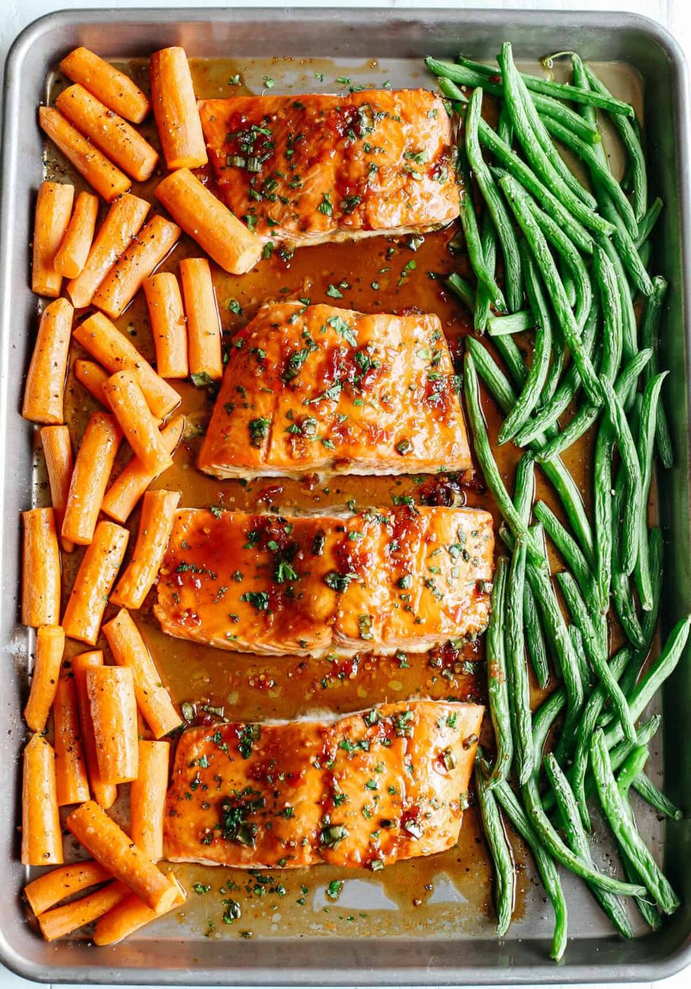 One-pan Ginger Soy Glazed Salmon
