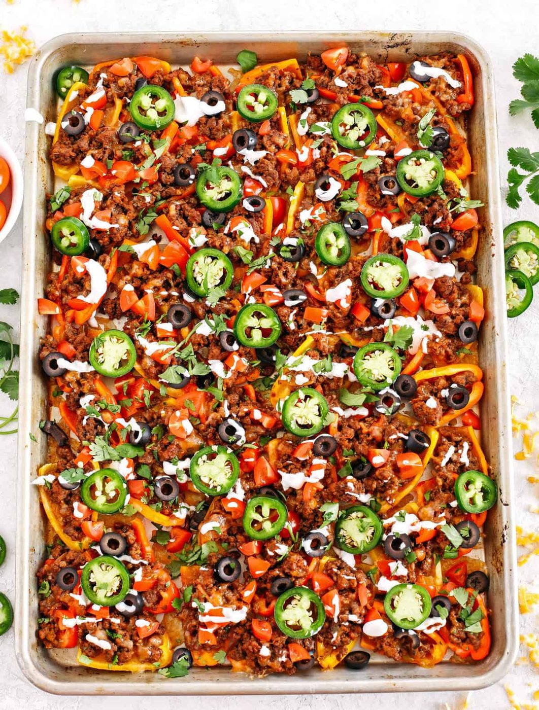 One-pan Loaded Bell Pepper Nachos