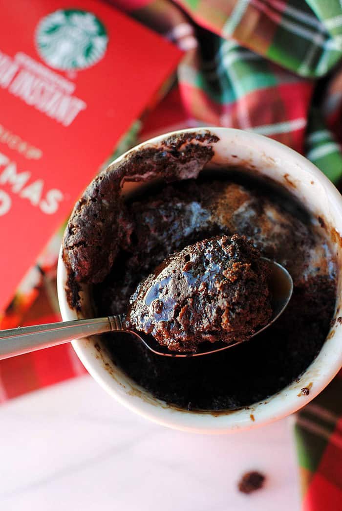 Mocha Eggnog Mug Cake