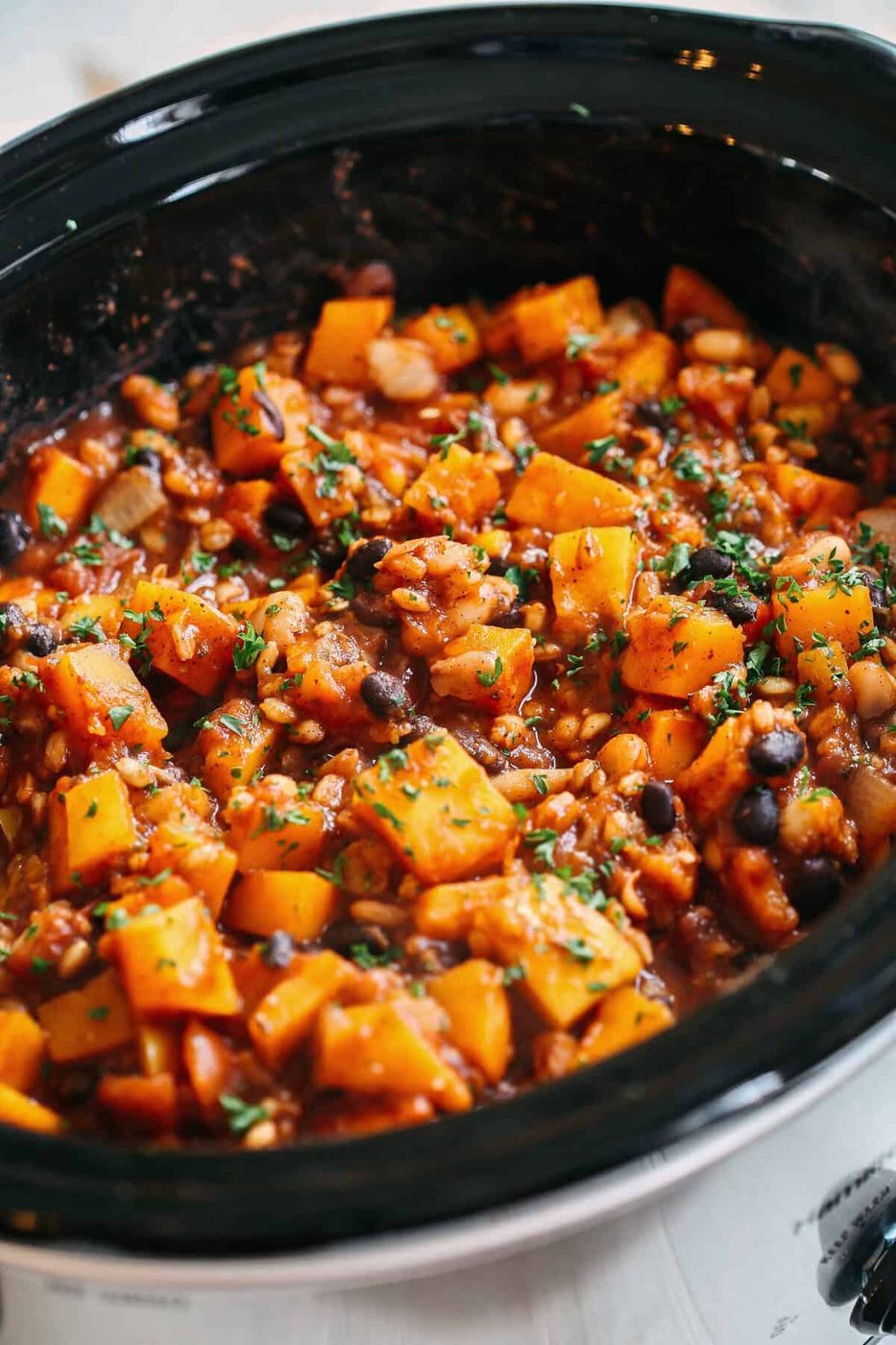 Crock Butternut Squash & Farro Chili