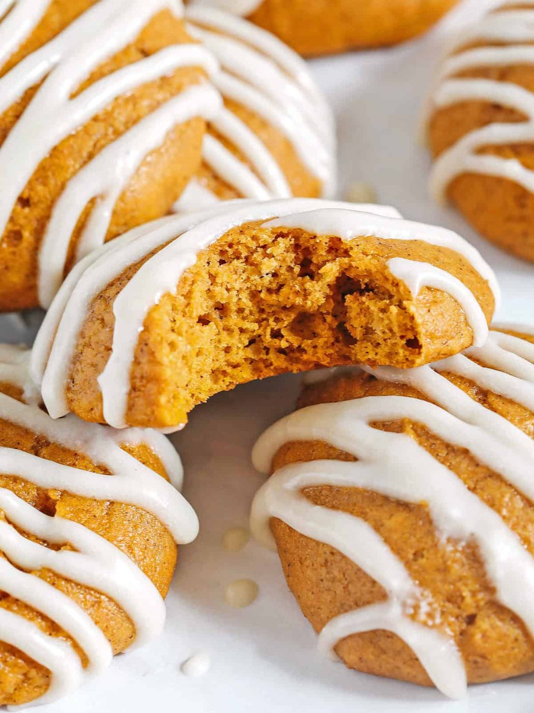 Iced Soft Pumpkin Cookies