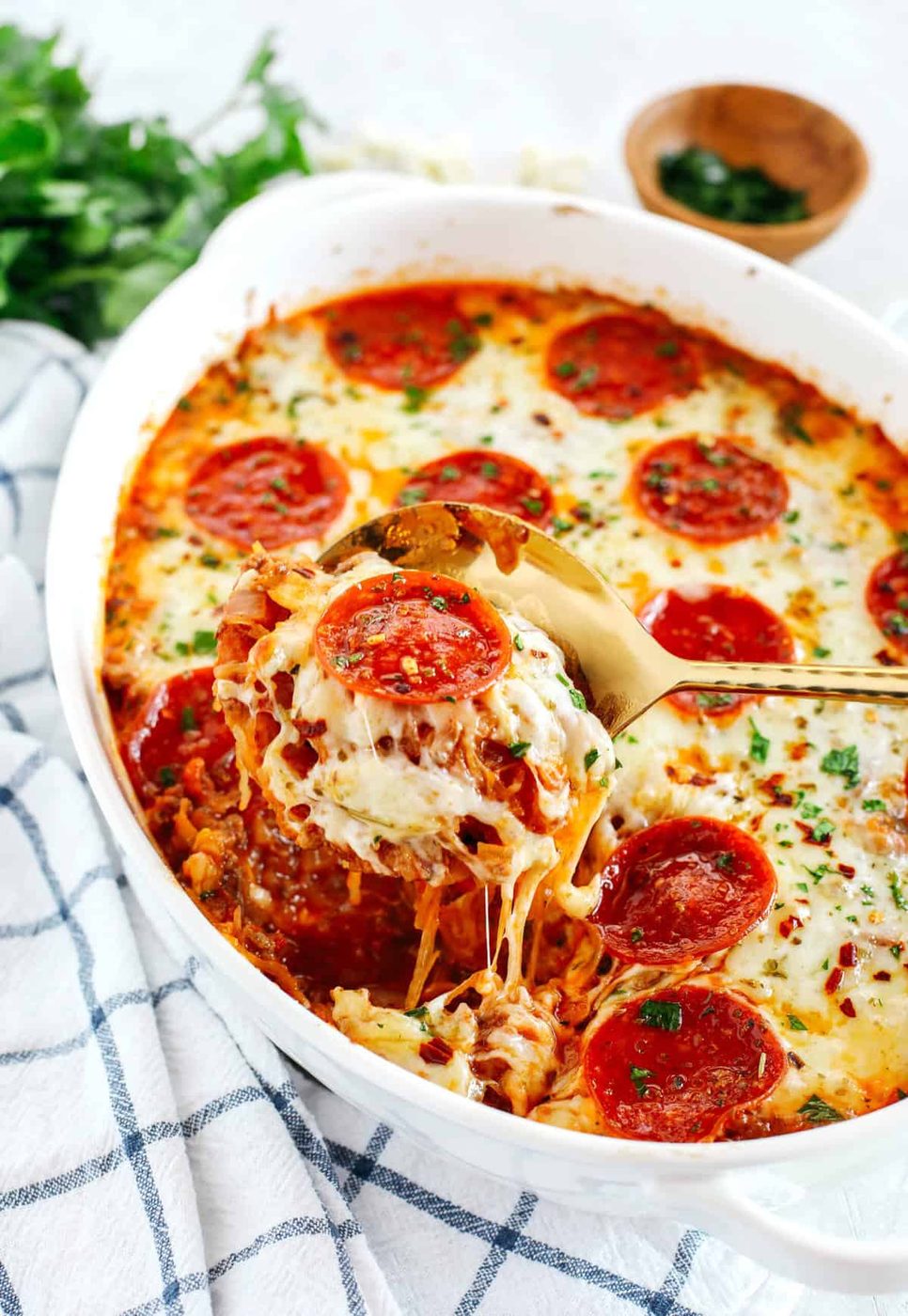 Squash Spaghetti Pizza Casserole