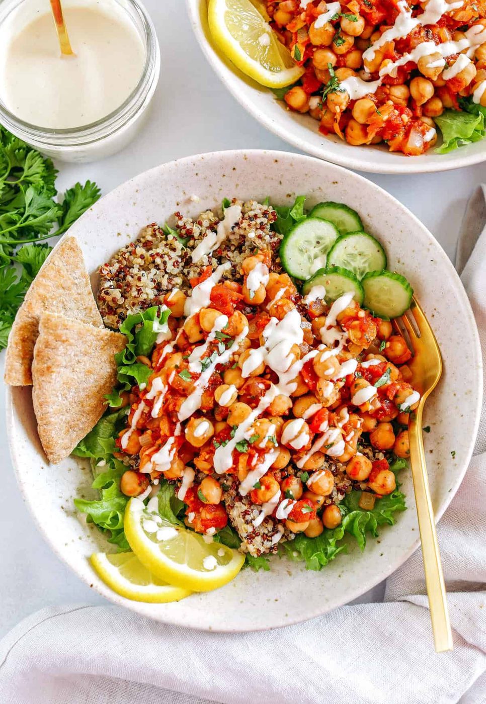 Chickpea Spicy Quinoa Bowls