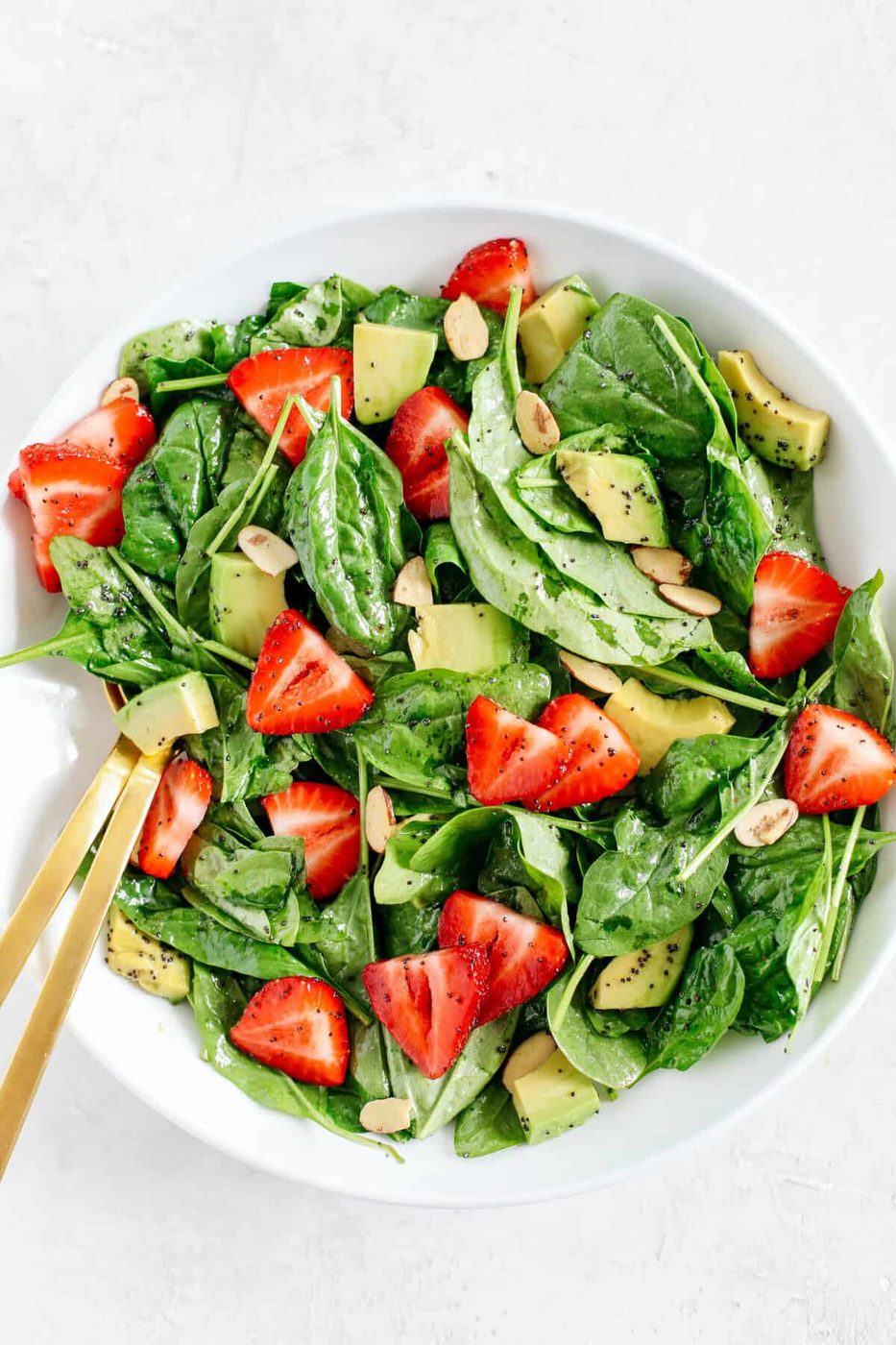 Spinach Strawberry Salad with Poppy Seed Dressing