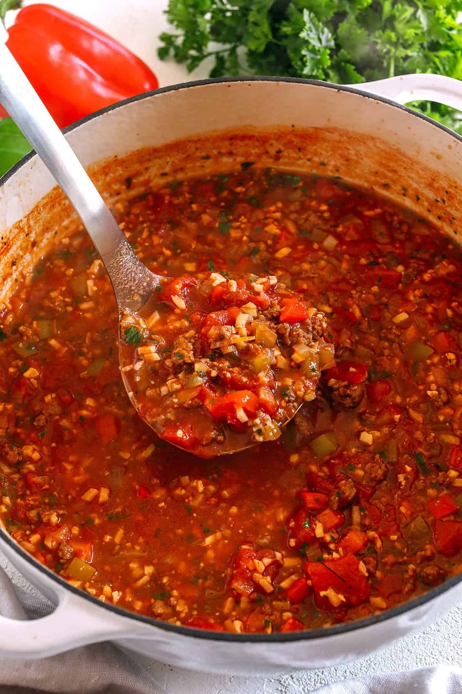 Pepper Stuffed Soup