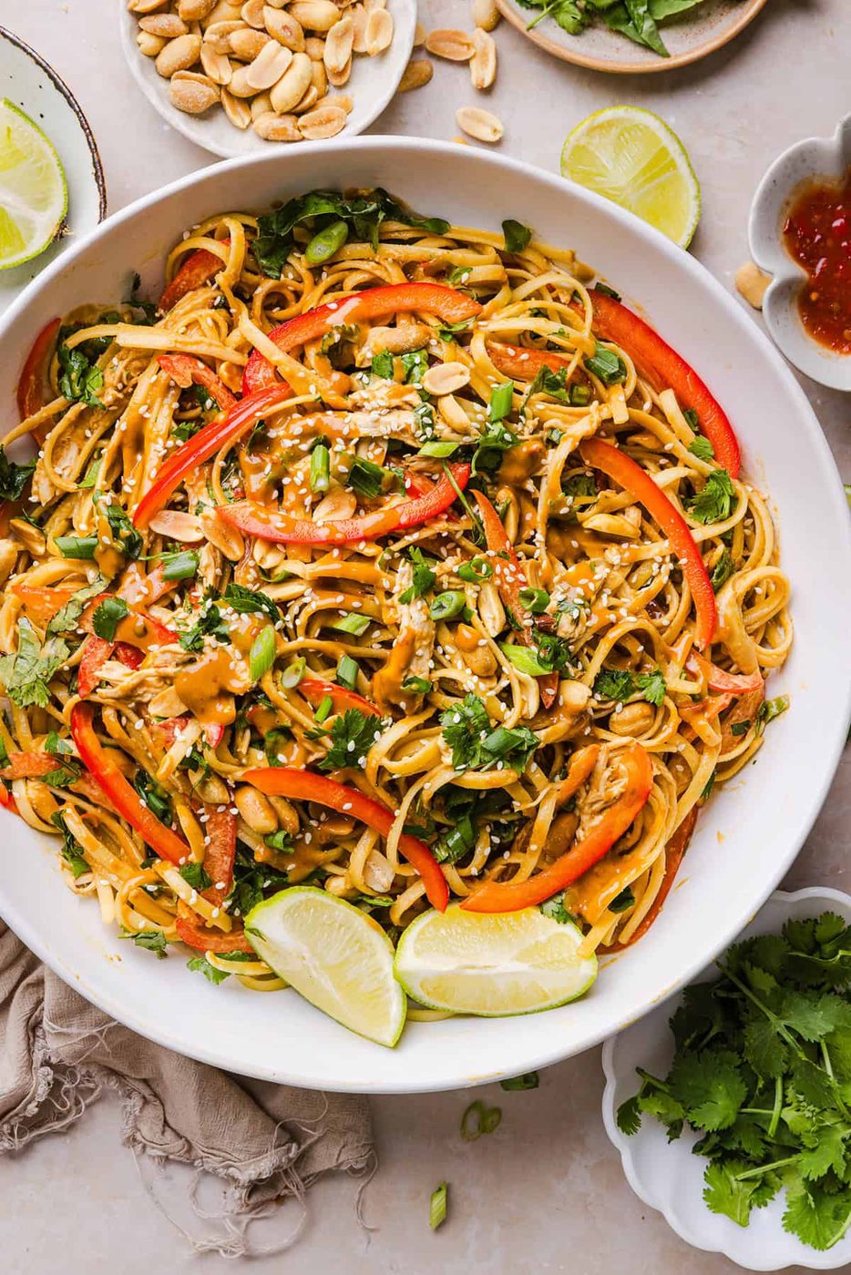 Peanut Thai Noodles with Chicken