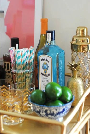 Why Every Girl Needs a Bar Cart for the table