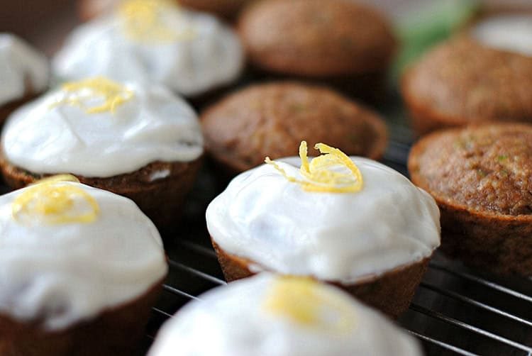 Cupcakes Zucchini with Greek Yogurt Frosting