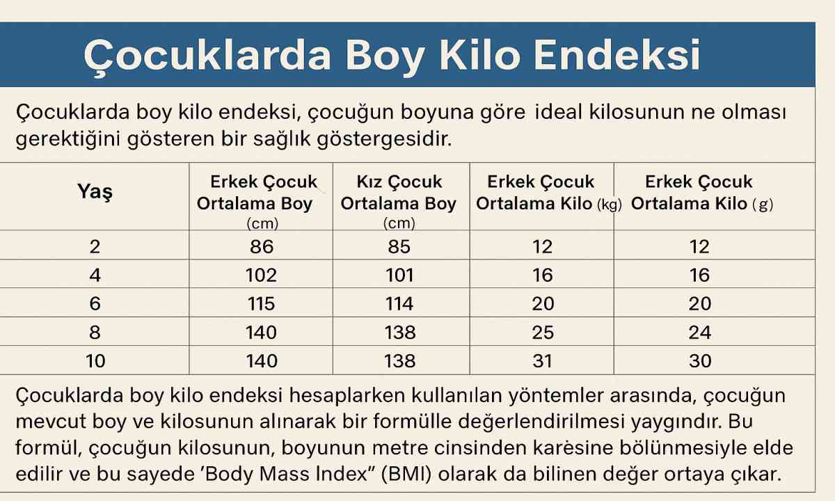 Boy Kilo Endeksi Hesaplama Nasıl Yapılır?