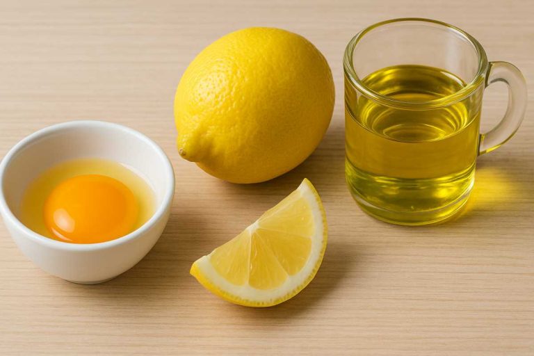 çiğ yumurta sarısı zeytinyağı limon karışımı