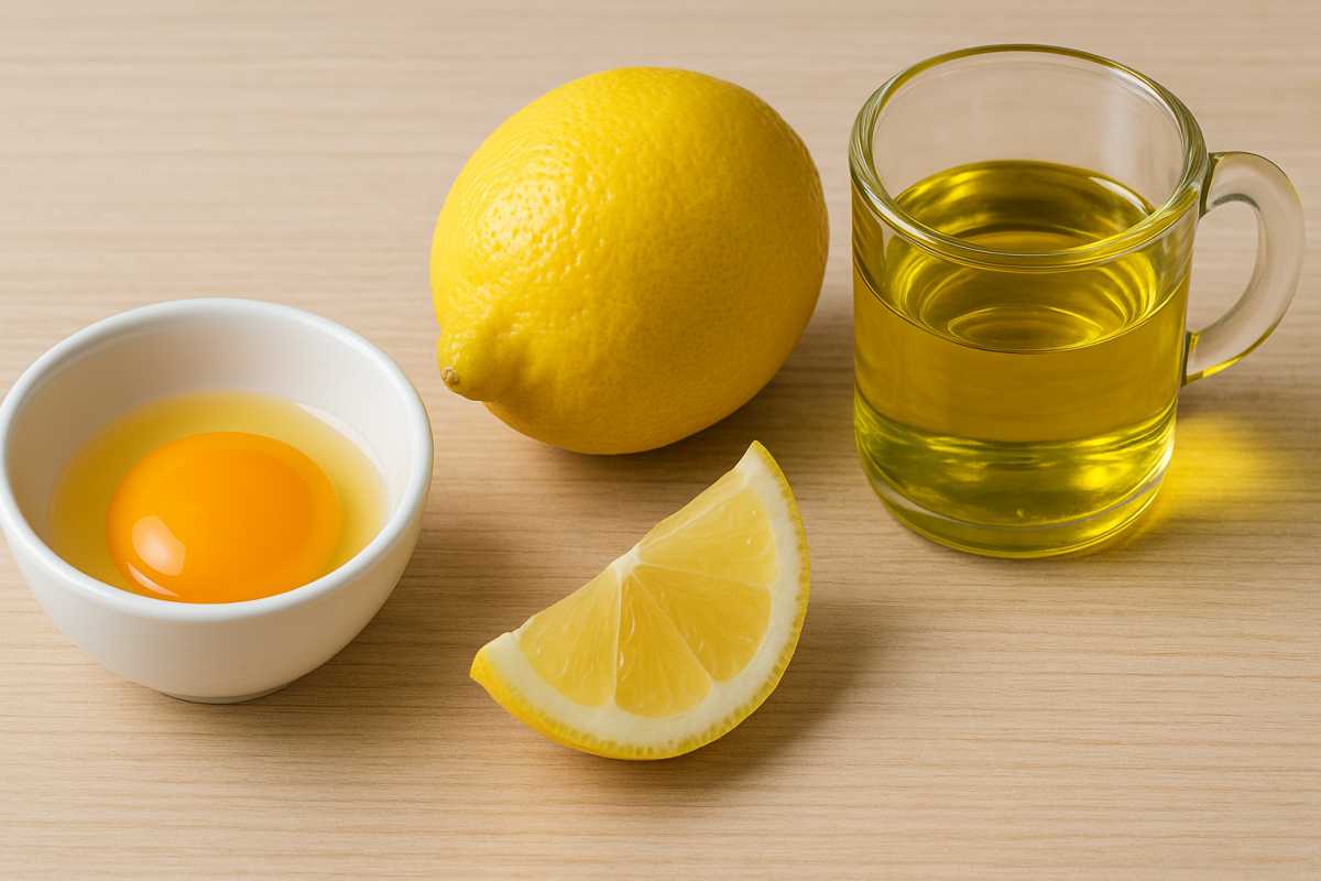 Çiğ Yumurta Sarısı Zeytinyağı Limon Karışımı