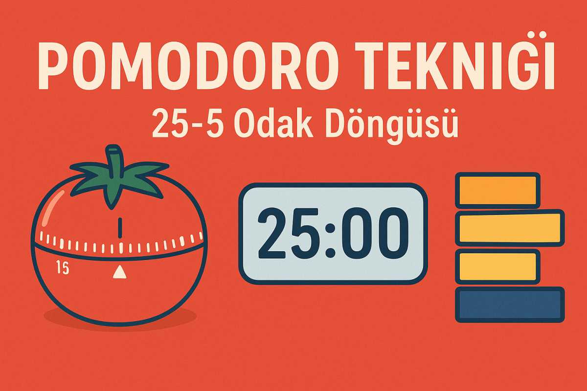 Pomodoro Tekniği Nedir? (Adım Adım Rehber + “Pomodoro Saati” Seçimi)