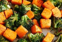 Crispy Sheet Pan Roasted Broccoli and Sweet Potatoes