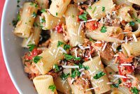Creamy Tuna Rigatoni with Sun-Dried Tomatoes