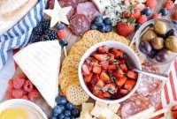 Red, White and Blue Cheese Board for 4th of July