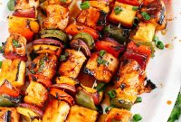 Grilled Hawaiian Chicken Skewers with Pineapple Glaze