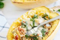 Sun-Dried Tomato Spaghetti Squash Boats Recipe