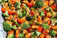 Sheet Pan Sesame Chicken with Roasted Vegetables