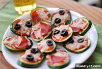 Mini Zucchini Pizza Bites with Tomato & Mozzarella