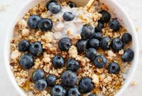 Blueberry Overnight Oats with Crunchy Granola Recipe
