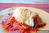 Crispy Chicken Parmesan Rollatini with Marinara