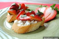 Balsamic Strawberry Bruschetta Recipe with Fresh Basil