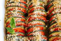 Summer Zucchini and Tomato Gratin with Parmesan