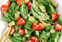Fresh Strawberry Spinach Salad with Poppy Seed Vinaigrette