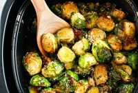 Crispy Garlic Parmesan Air Fryer Brussels Sprouts