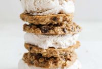 Homemade Oatmeal Chocolate Chip Cookie Ice Cream Sandwiches