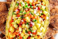 Zesty Pineapple Salsa with Cinnamon Pita Chips Recipe
